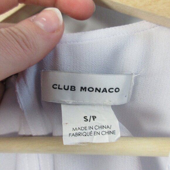 Club Monaco Shailyn Women's Bow Back Peplum Top Sleeveless Casual Lilac S 120 - Picture 3 of 9